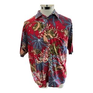 Vintage 90s Reyn Spooner Joe Kealoha Men’s Sz XL FISH HAWAIIAN Aloha Shirt